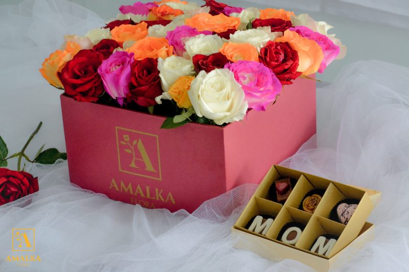 Rose Colour Box (With Chocolates) copy